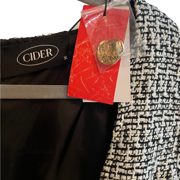 Cider Wool blend U front tweed mini dress vintage look size XL new with tags - Picture 7 of 8